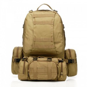 Рюкзак со съемными подсумками 50L Molle Assault Tactical Light Version 55x35x25cm, койот (051T)